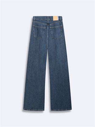 Ltb Vıonne H LOWENA Geniş Paça Yüksek Bel Mid Indigo Jean Pantolon
