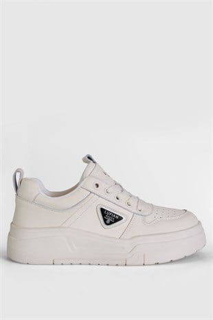 Lufian Lufıan Jennıfer Beyaz Deri Kadın Spor Ayakkabı