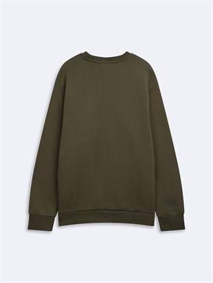 Ltb HOMECE Regular Fit Sign Baskılı Bisiklet Yaka Siyah Sweatshırt