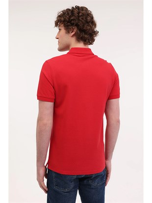 KinetixMB PAM 12SN328 6FX Kırmızı Erkek Polo Yaka Kısa Kol T-Shirt