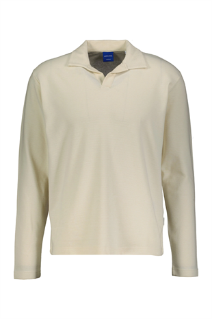 Jack&Jones JORSUMMER OTTOMAN POLO LS SS255 POLO YAKA SWEATSHIRT