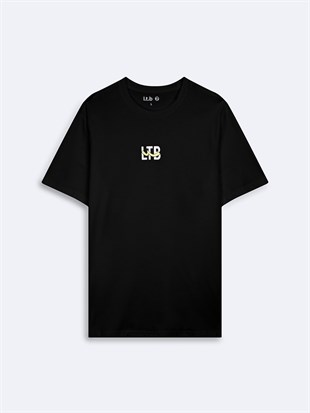 Ltb LEKEDA Logo Baskılı Siyah Erkek Kısa Kol T-shırt