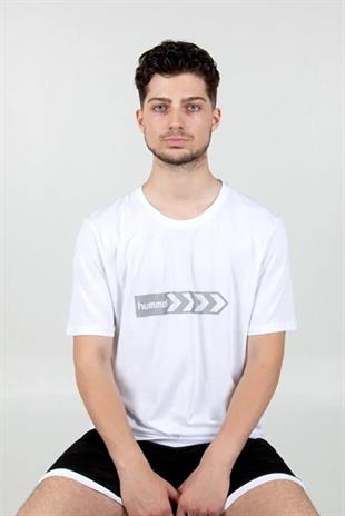 HUMMEL ARMIN COTON  BASIC  LOGO T-SHIRT S/S SİYAH BASKILI T-SHIRT