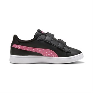 Puma Smash 3.0 Hearty Inf Bebek Spor Ayakkabı Siyah Pembe