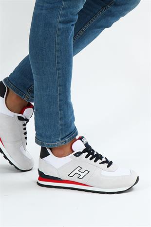 Hammer Jack Peru Hakiki Deri Kirli Beyaz-Kırmızı Erkek Ayakkabı 10119250-M