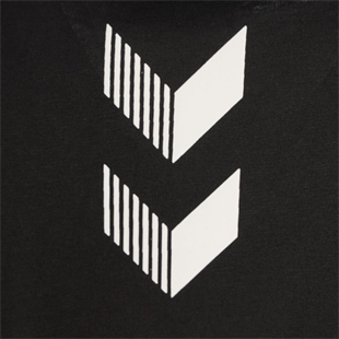 HUMMEL ARMIN COTON  BASIC  LOGO T-SHIRT S/S SİYAH BASKILI T-SHIRT
