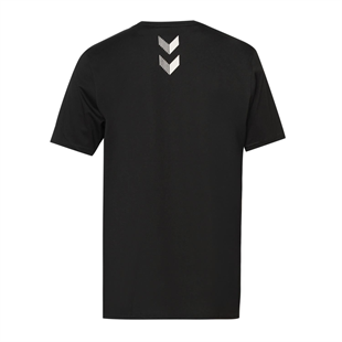 HUMMEL ARMIN COTON  BASIC  LOGO T-SHIRT S/S SİYAH BASKILI T-SHIRT