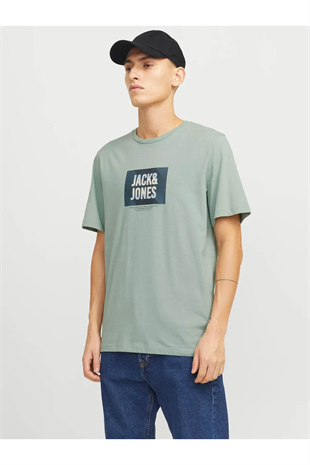Jack & Jones Erkek Lacivert Jjhudson Tee Ss Crew Neck Ln T-shirt 12268477