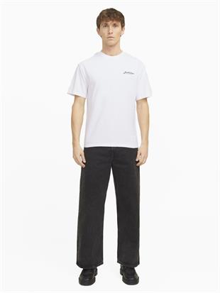 Jack & Jones Jjbeau Tee Ss Frontprınt Crew Neck Ln Erkek T-Shirt