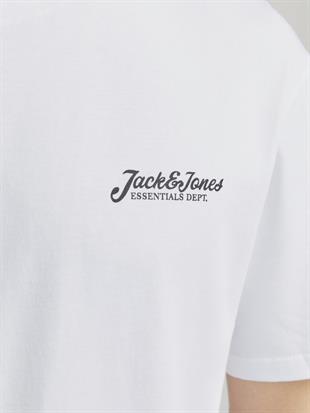 Jack & Jones Jjbeau Tee Ss Frontprınt Crew Neck Ln Erkek T-Shirt