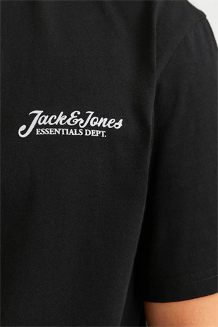 Jack & Jones Jjbeau Tee Ss Frontprınt Crew Neck Ln Erkek T-Shirt