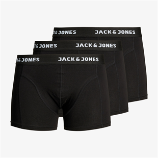 JACK&JAONES Jacanthony Erkek Siyah 3 lü Paket Boxer