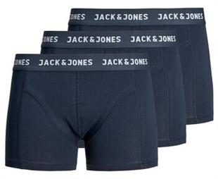 JACK&JAONES Jacanthony Erkek 3 lü Paket Boxer Lacivert
