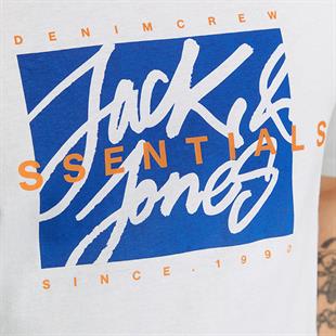 JACK&JONES JJCOLTON TEE SS CREW NECK LN SIFIR YAKA BASKILI T-SHIRT