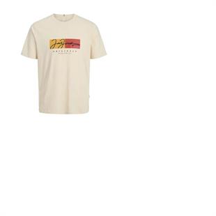 JACK&JONES JORFREDERIKSBERG BOX SCRIPT TEE SS CN LN SIFIR YAKA T-SHIRT
