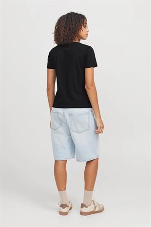 Jjxx JXCARLY REG FIT SS TEE JR Siyah Kadın Kısa Kol T-Shirt