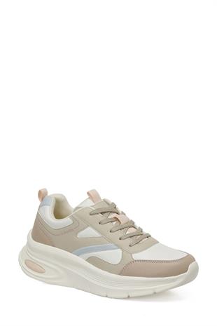 Kinetix  LINDSEY PU W 5PR Ekru Kadın Comfort Sneaker Spor Ayakkabı