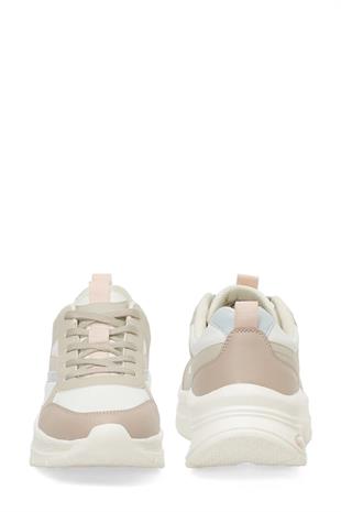 Kinetix  LINDSEY PU W 5PR Ekru Kadın Comfort Sneaker Spor Ayakkabı