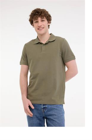 Kinetix MB PAM 12SN328 5FX Haki Erkek Kısa Kol T-Shirt