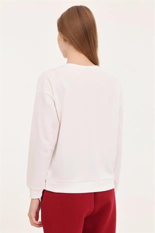 Kinetix WB C NECK 16SN82 4PR Ekru Kadın Sweatshirt 101783955