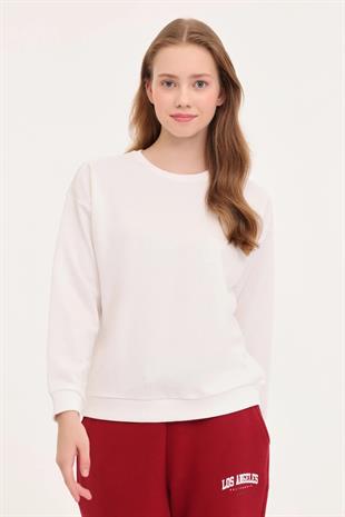 Kinetix WB C NECK 16SN82 4PR Ekru Kadın Sweatshirt 101783955