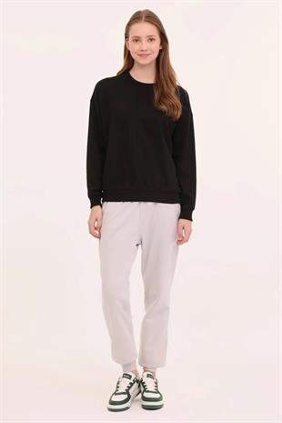 Kinetix WB C NECK 16SN82 4PR Siyah Kadın Sweatshirt 101783956