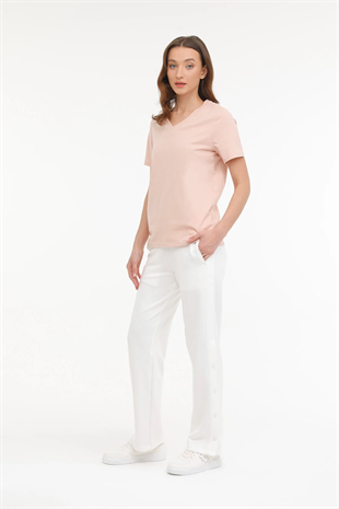 Kinetix WB V NECK 11SN227 4FX Kadın Kısa Kol T-Shirt 101496900