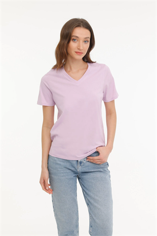 Kinetix WB V NECK 11SN227 4FX Kadın Kısa Kol T-Shirt 101496900