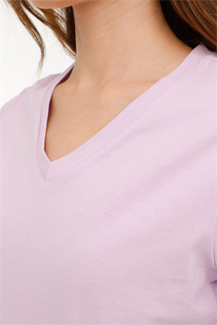 Kinetix WB V NECK 11SN227 4FX Kadın Kısa Kol T-Shirt 101496900