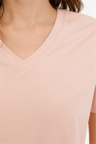 Kinetix WB V NECK 11SN227 4FX Kadın Kısa Kol T-Shirt 101496900