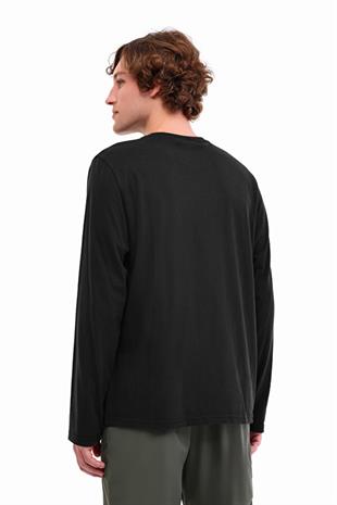 Lumberjack LOEN 14LJK-130-33 5PR  Erkek Siyah Uzun Kol T-Shirt 102025429