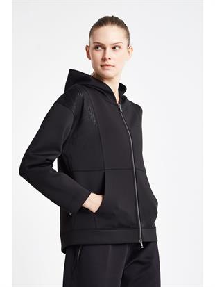 Lescon Kadın Fermuarlı Kapüşonlu Sweatshirt  24N-2126 24NTBL002126