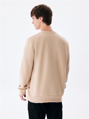 Ltb BADAKA Erkek Sloganlı Sıfır Yaka Uzun Kollu Regular Fit Sweatshırt