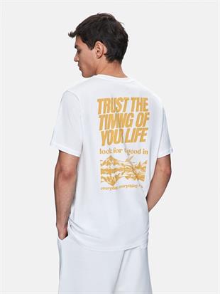 LTB COBERA Erkek Sıfır Yaka Kısa Kol Sırtı Baskılı T-Shirt 1225842906089