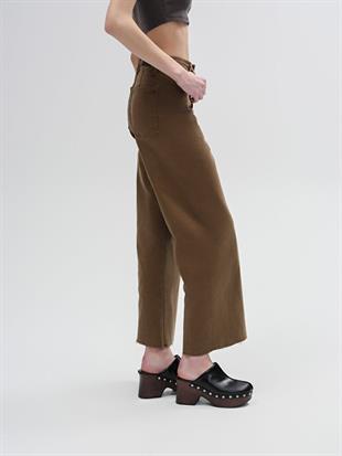 LTB Danelle Slate Brown Geniş Paça Yüksek Bel Jean Pantolon 009515731515055794