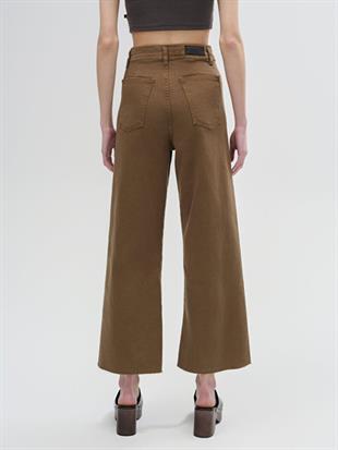 LTB Danelle Slate Brown Geniş Paça Yüksek Bel Jean Pantolon 009515731515055794