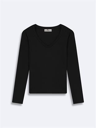 Ltb DION V Yaka Fitilli Sweatshırt 11258103960868