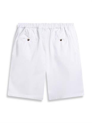 Ltb FEBEHO basıc midi regular gabardin beyaz şort 14020