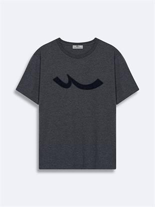 Ltb Jamabe Antrasit Erkek Sıfır Yaka Kısa Kol T-Shirt 1225841866089218