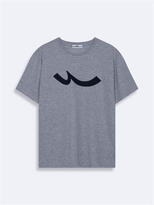 Ltb Jamabe Gri Erkek Sıfır Yaka Kısa Kol T-Shirt 1225841866089203