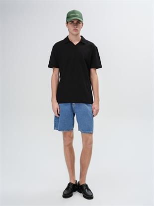 Ltb Lobode Siyah Erkek Polo Yaka Kısa Kol Regular T-Shirt 1225842386089200