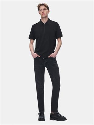 Ltb Lozoko Siyah Erkek Polo Yaka Kısa Kol Regular T-Shirt 1225841886089200