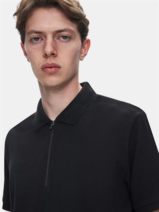 Ltb Lozoko Siyah Erkek Polo Yaka Kısa Kol Regular T-Shirt 1225841886089200