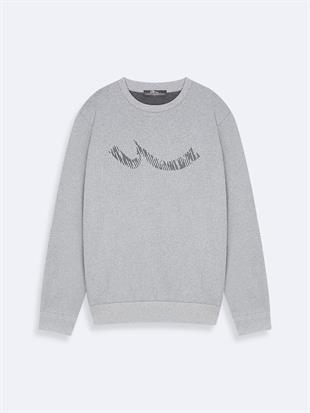 Ltb NIKEWA Sıfır Yaka Uzun Kollu Regular Fit Sweatshırt