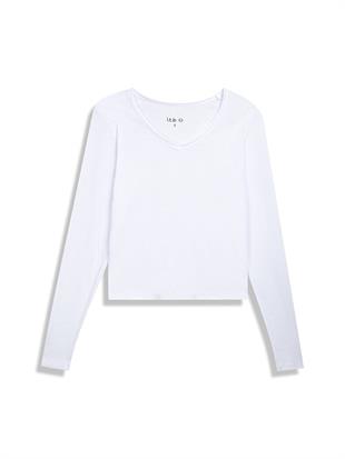 Ltb PAMARA Kadın V Yaka Uzun Kollu T-Shirt