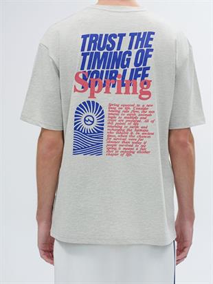 LTB Rodobe Erkek Basic Sırt Baskılı Rahat Kesim Beyaz T-shirt 1225842826089
