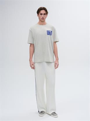 LTB Rodobe Erkek Basic Sırt Baskılı Rahat Kesim Beyaz T-shirt 1225842826089