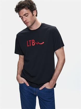 Ltb ROSONO Siyah Erkek Sıfır Yaka Kısa Kol T-Shirt 1225842716089200