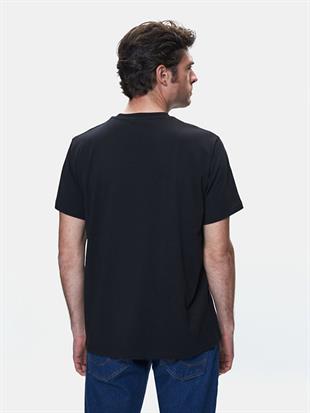 Ltb ROSONO Siyah Erkek Sıfır Yaka Kısa Kol T-Shirt 1225842716089200
