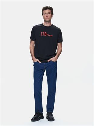 Ltb ROSONO Siyah Erkek Sıfır Yaka Kısa Kol T-Shirt 1225842716089200